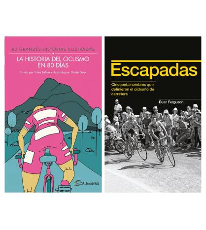 Pack promocional La historia del ciclismo en 80 días + Escapadas||Packs en promoción||Libros de Ruta